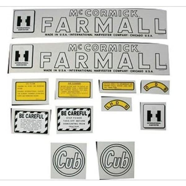 Aftermarket Mylar Decal Set For Farmall Fits Cub With The Circle Fits Cub Tractors MAE30-1473 - main